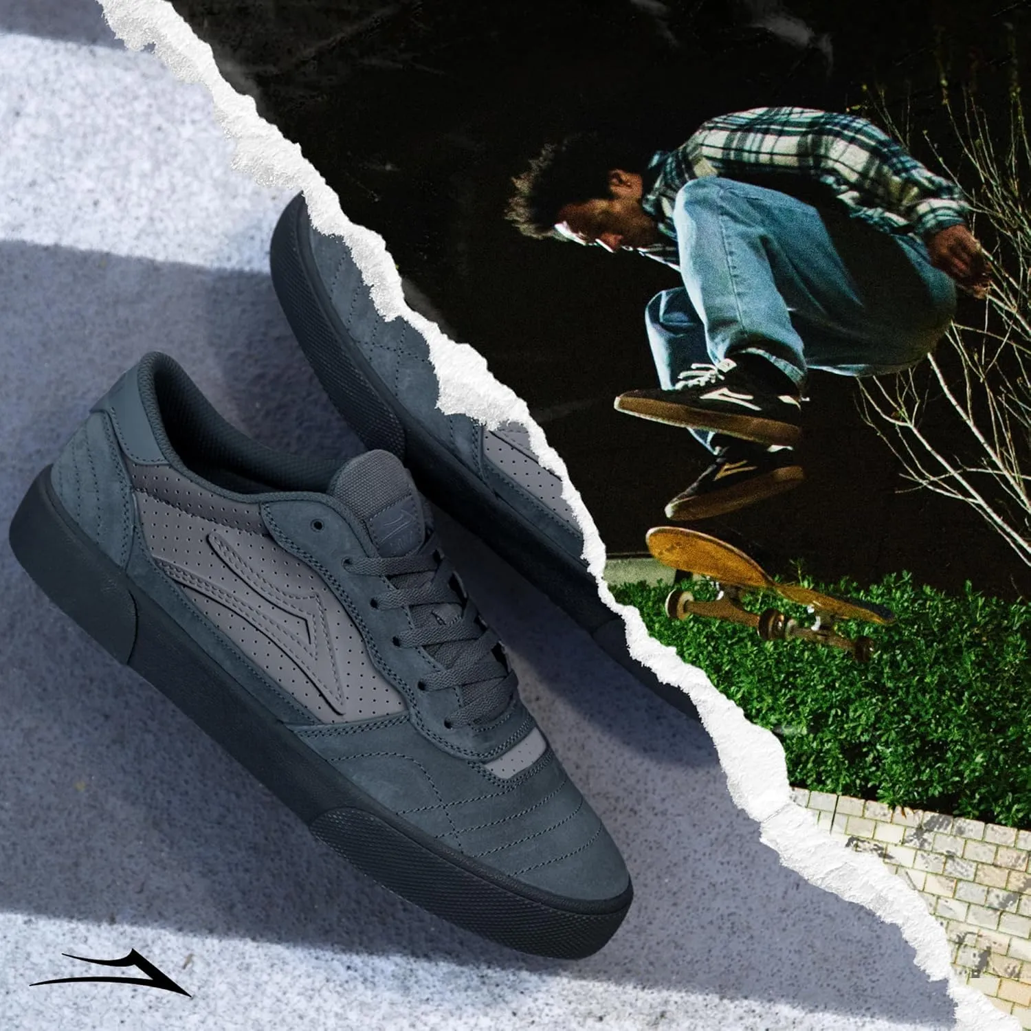 Lakai Mens Cambridge Low-Top Skateboarding Shoe