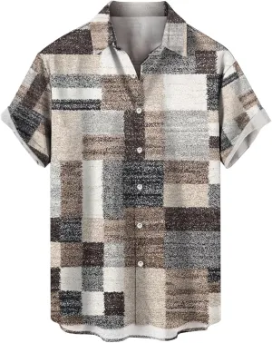 LCMTWX Mens Shirts Casual Day Shirts Short Sleeve Casual Button Down Beach Flower Shirt and Shorts Mens Shirts Short Sleeve