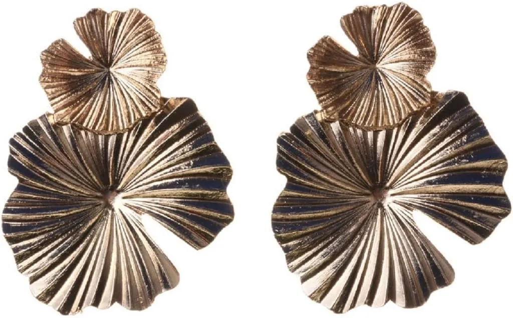 Leaf Earrings for Women, Lotus Leaf Earrings, Cute Flower Floral Petal Dangle Earrings Hypoallergenic, Lotus Flower Drop Earrings, Bohemian Flower Leaf Earrings Studs, Leaf Flower Jewelry