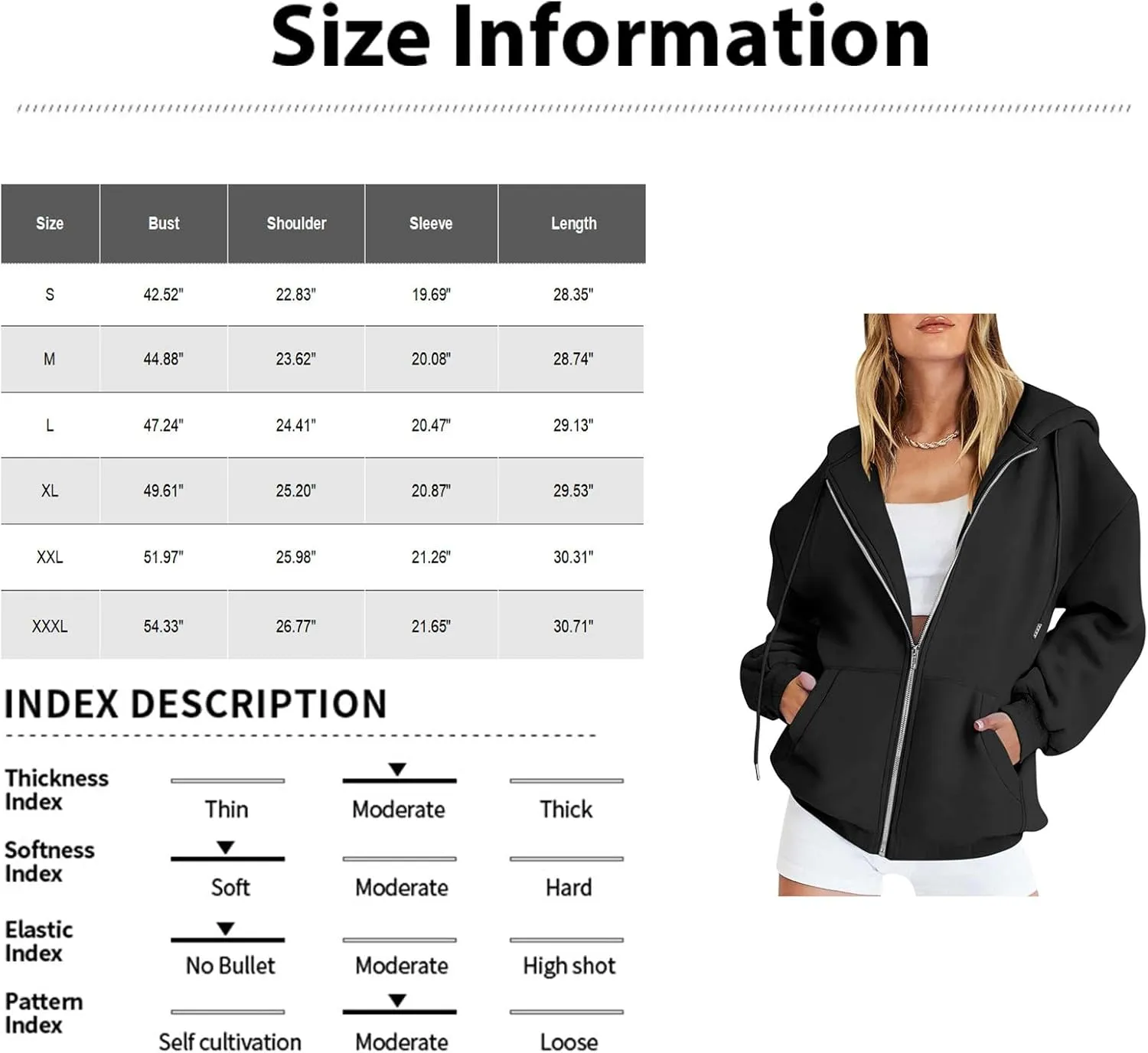 Lightweight Hoodies for Plus Size Women Zip Up 3x Long Sleeve Sweatshirt Jackets Loose Casual Tops with Pockets