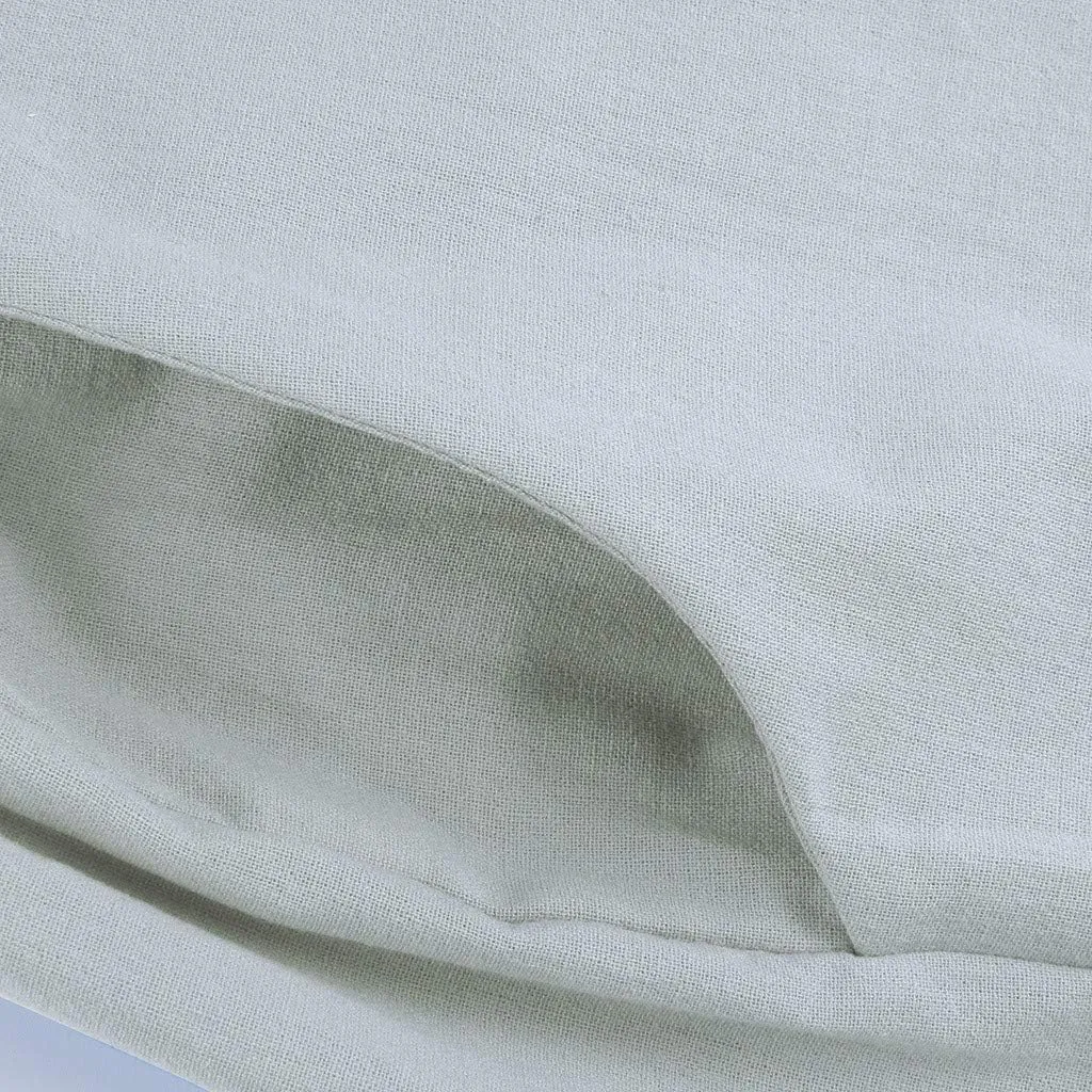 Linen Pants Women Summer Wide Leg Pants Drawstring Elastic Waist Pants High Waisted Lounge Pants Casual Beach Trousers