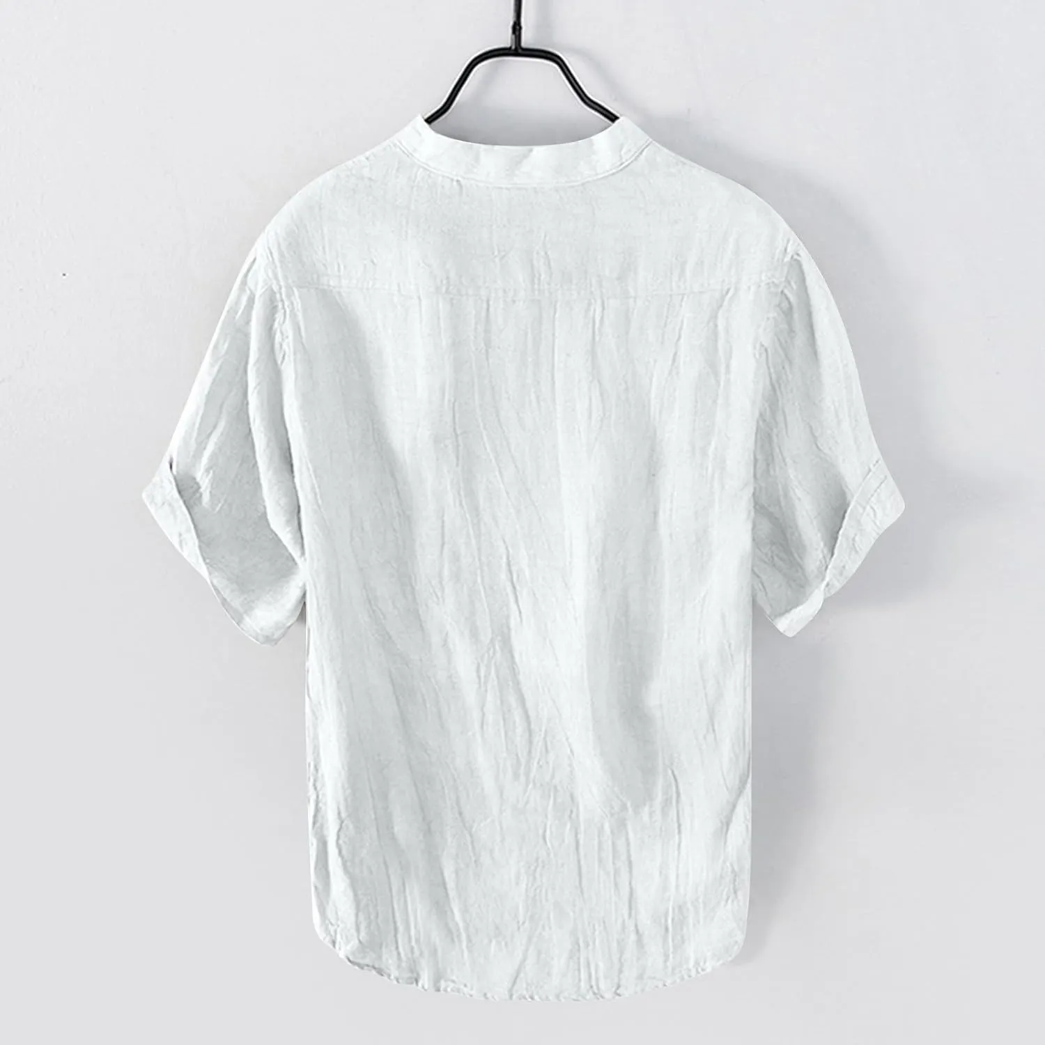 Linen Shirts for Mens Plus Size 3/4 Sleeve Big and Tall Loose T-Shirts Tropical Casual Beach Hippie Shirt Vacation Top