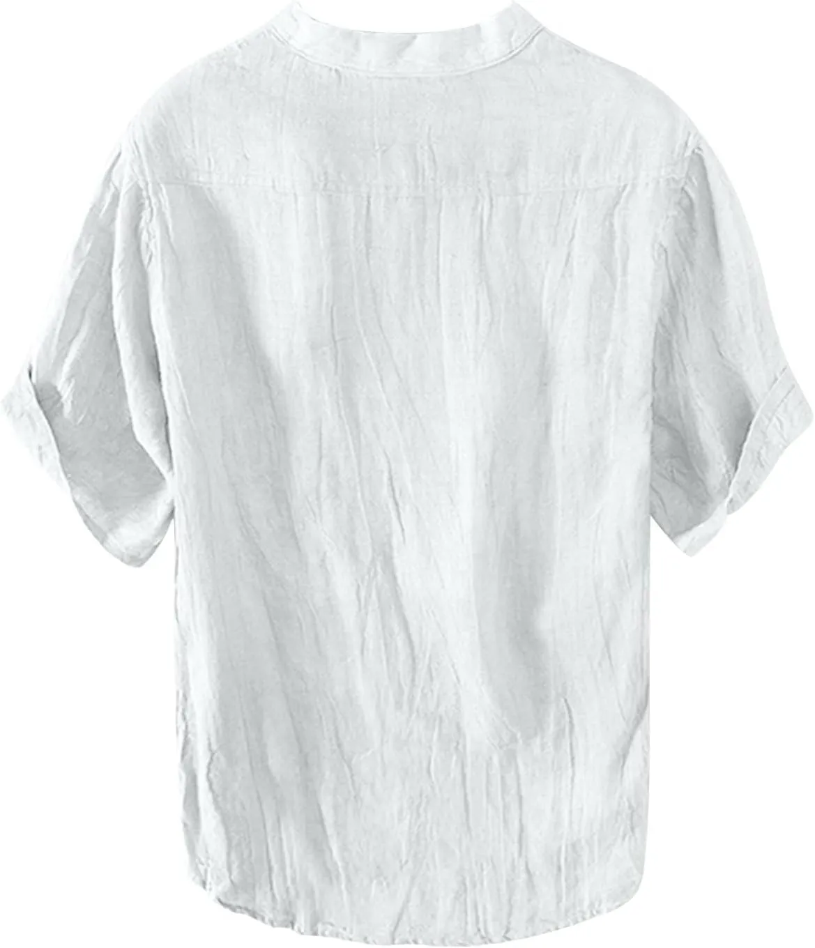 Linen Shirts for Mens Plus Size 3/4 Sleeve Big and Tall Loose T-Shirts Tropical Casual Beach Hippie Shirt Vacation Top