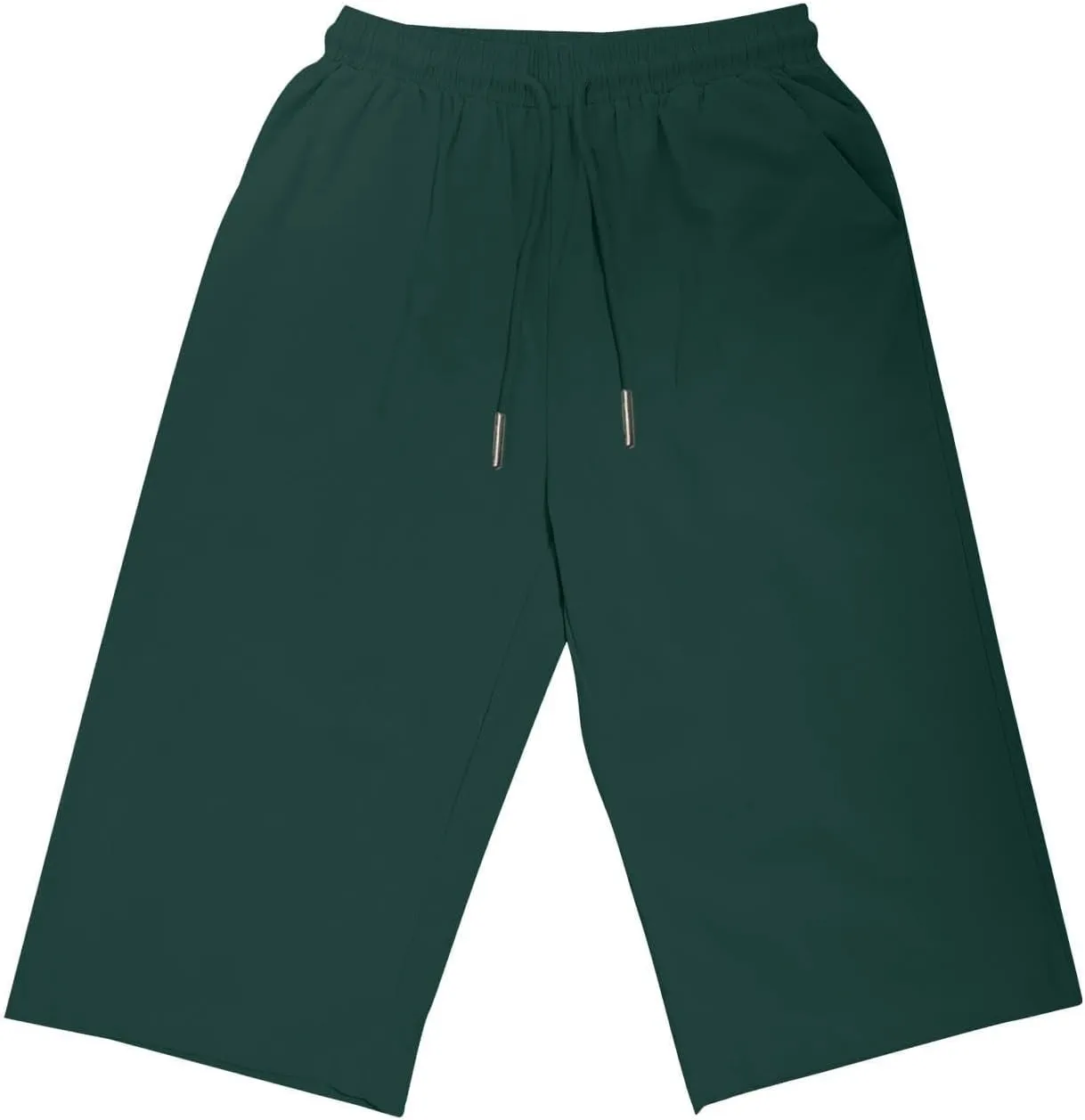 Linen Shorts for Women Knee Length Bermuda Shorts Drawstring Elastic Waist Shorts Casual Athletic Shorts Beach Shorts