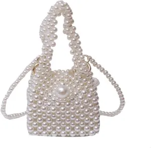 Luxury Pearl Bag Chain Bag Purse Ladies Beaded Cross Body Shoulder Bag Handmade Bags Women's Clutches for Wedding Party Bridal Party Gifts for Girls Women 20