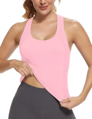 MathCat Workout Tops for Women Racerback Tank Tops Seamless Running Tank Tops Muscle Tank