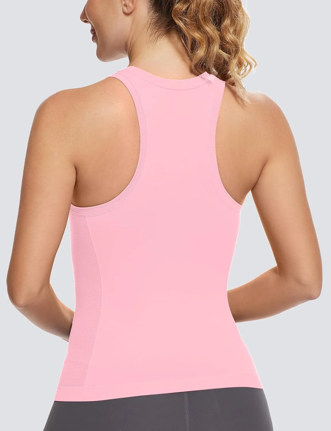 MathCat Workout Tops for Women Racerback Tank Tops Seamless Running Tank Tops Muscle Tank