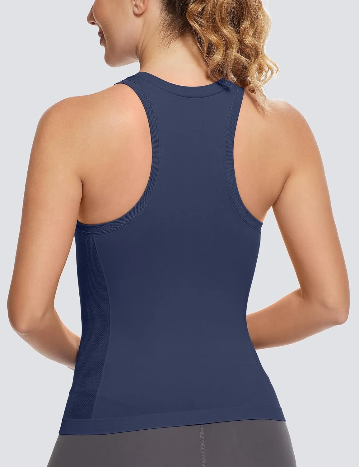 MathCat Workout Tops for Women Racerback Tank Tops Seamless Running Tank Tops Muscle Tank
