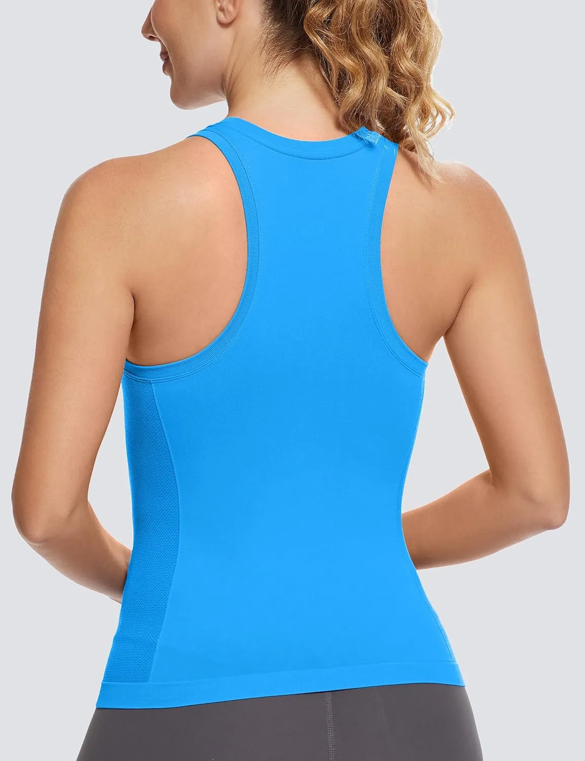 MathCat Workout Tops for Women Racerback Tank Tops Seamless Running Tank Tops Muscle Tank