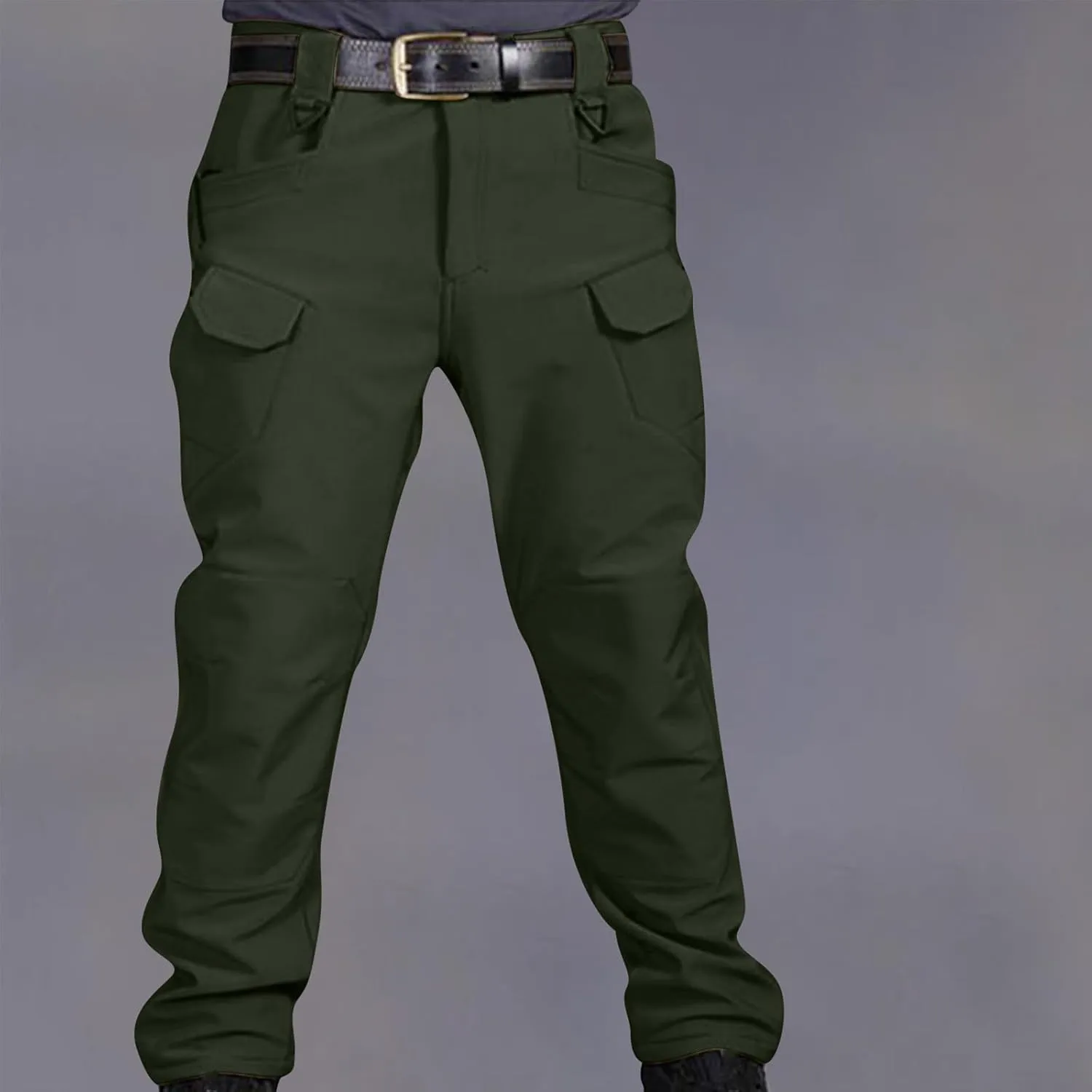 Men Cargo Pants Casual Outdoor Straight Leg Pants with Multiple Pockets Slim Fit Pants Fashion Trousers Hiking Pants