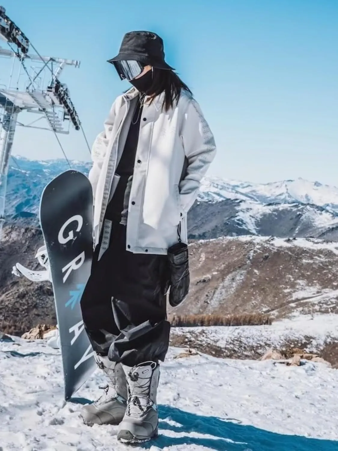 Men's Baggy Cargo Snow Pants Warm Insulation Ski Pant Snowboard Outdoor Hiking