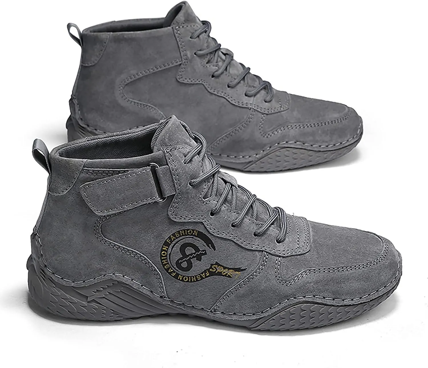 Men's British Large Casual Suede Foreign Trade Lace Up and Hook Loop Sneakers Shoes Men Sneaker