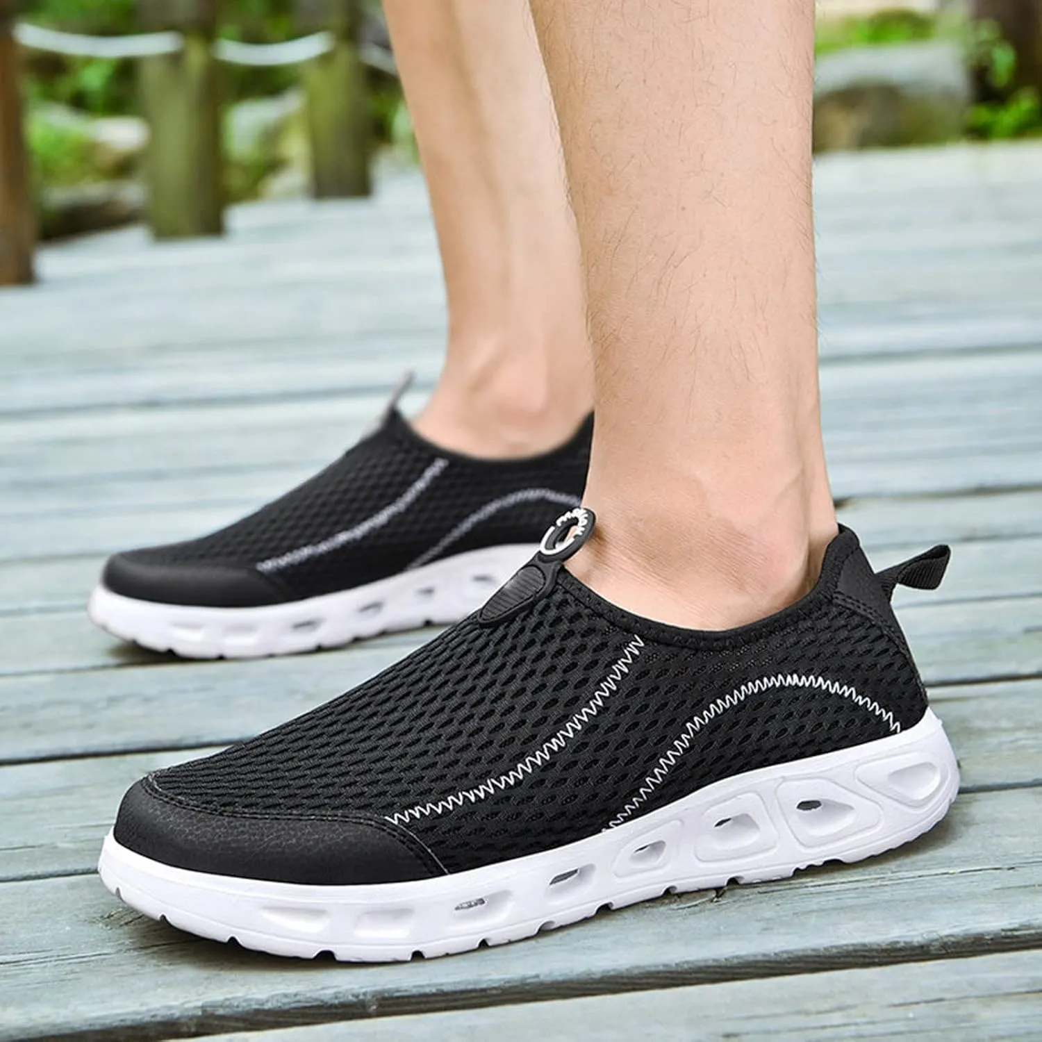 Men's Casual Sneakers Mens Running Shoes Comfortable Tennis Sneakers Walking Slip on Athletic Breathable Sport Shoe