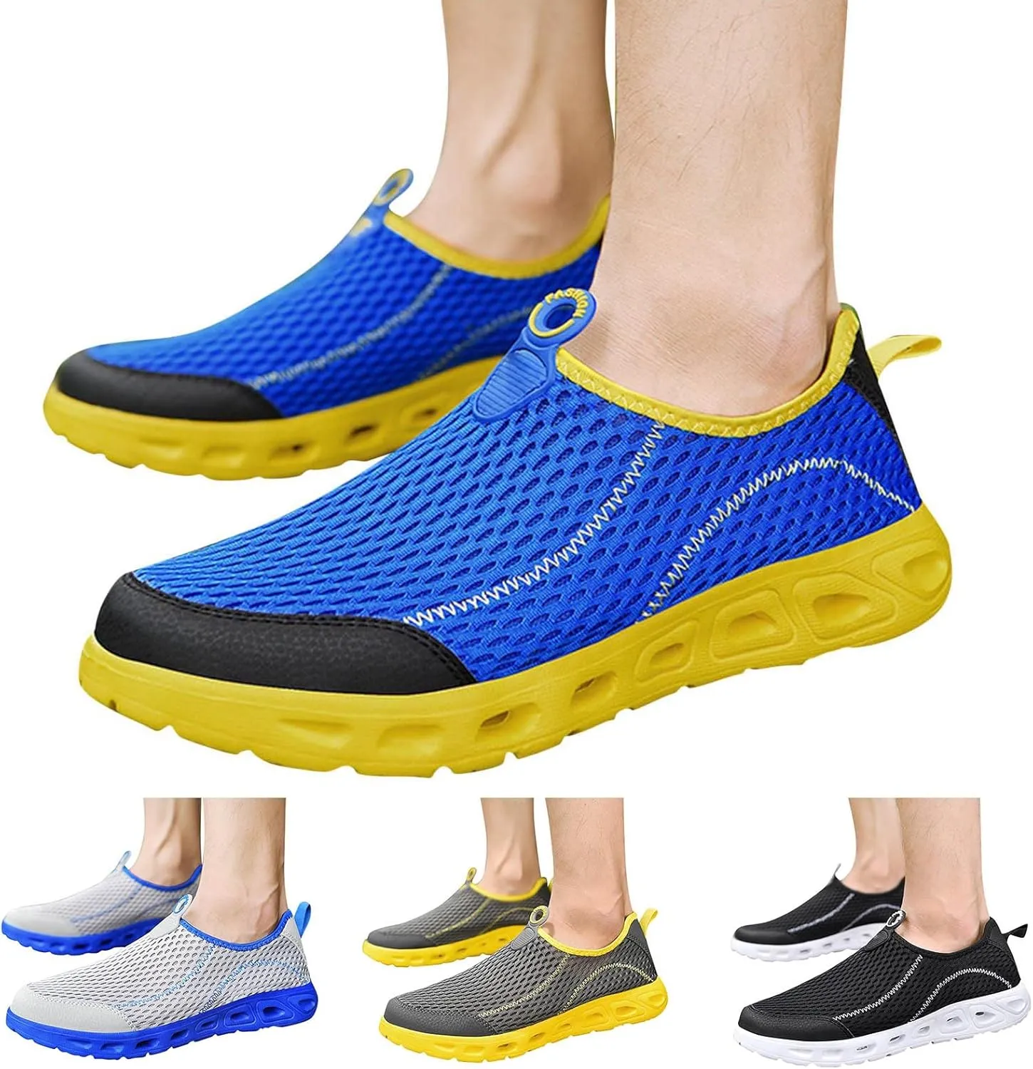 Men's Casual Sneakers Mens Running Shoes Comfortable Tennis Sneakers Walking Slip on Athletic Breathable Sport Shoe