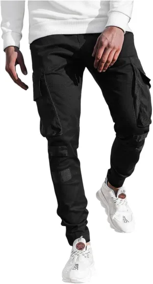 Men's Cotton Cargo Pants Casual Work Trousers Large Men's Sports Pants Men's Cargo Pants Multi-Pocket Slim Trousers