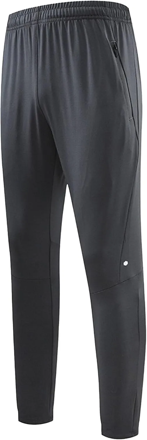 Men's Elastic Waist Stretch Running Athletic Pants Quick Dry Comfort Workout Trousers Casual Solid Outdoor Sweatpants