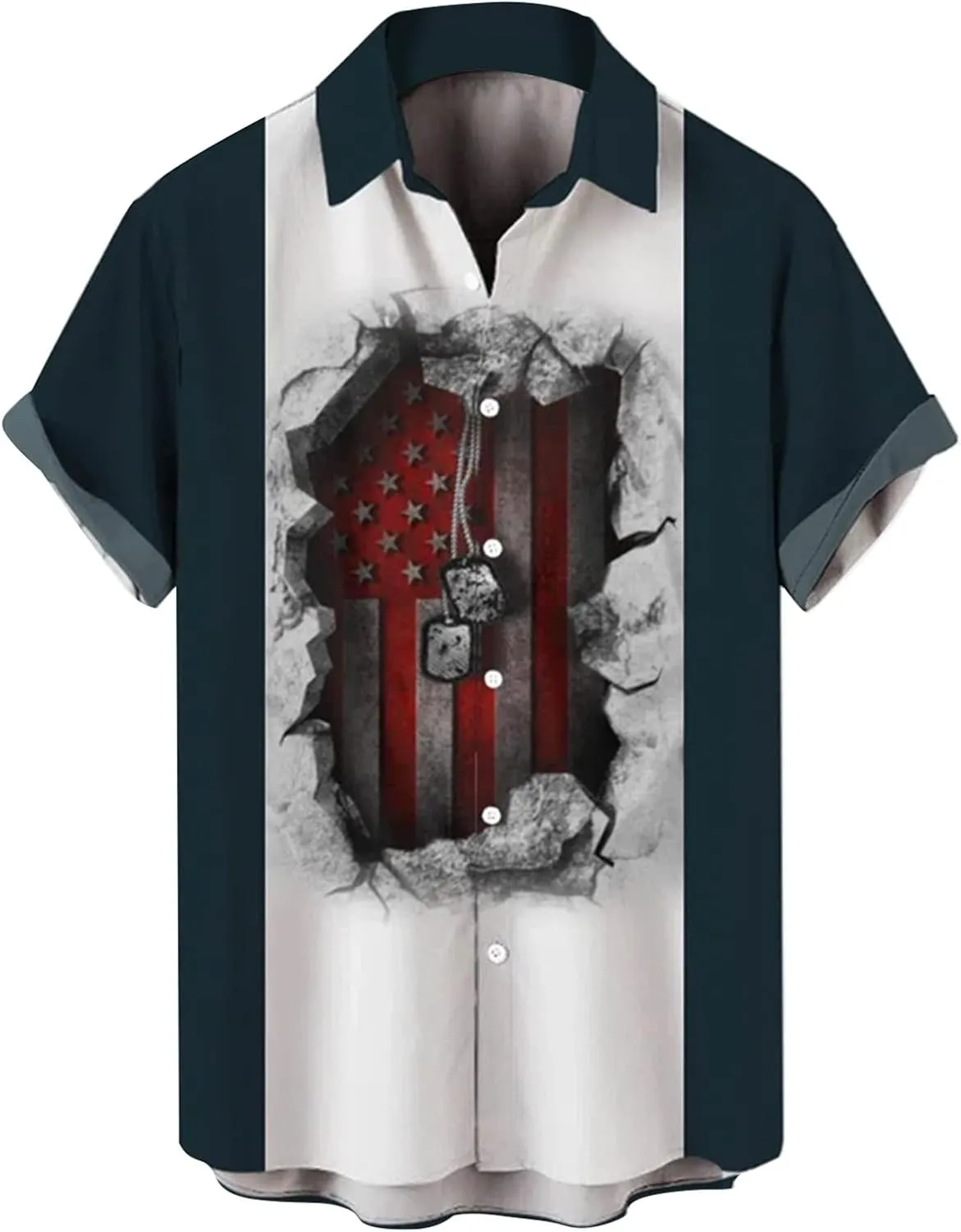Mens Funny Hawaiian Shirts Casual Flower Shirts Short Sleeve Button Down Beach Shirts Men's Hawaiian Shirts Hawaiian