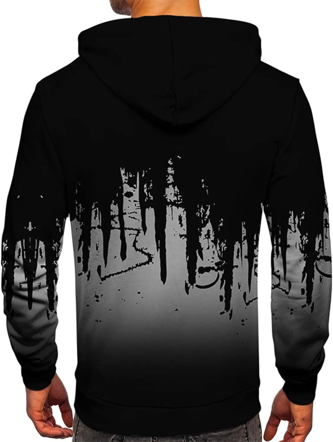 Men's Gym Workout Active Long Sleeve Pullover Lightweight Hoodie Casual Hooded Sweatshirts, M-6XL