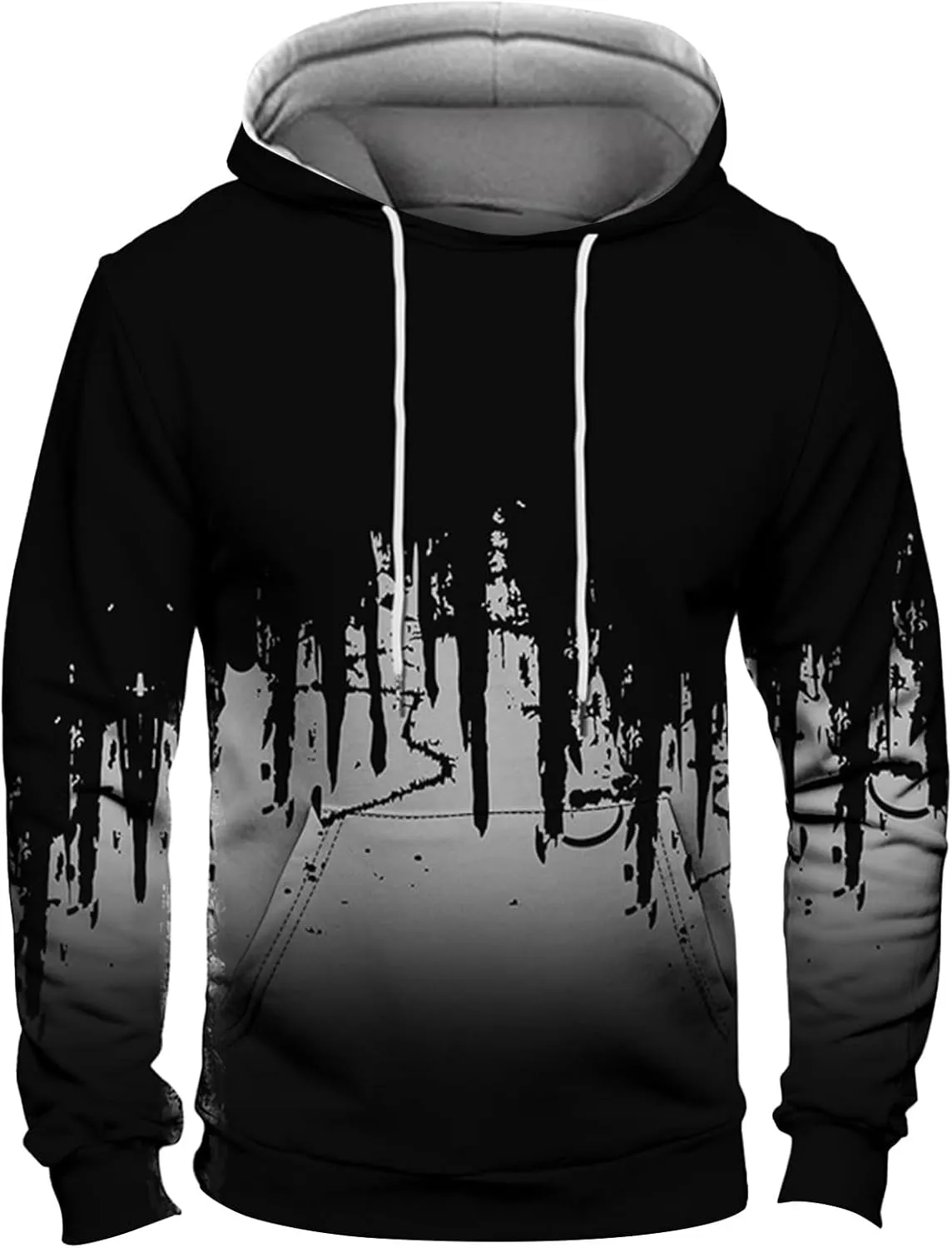 Men's Gym Workout Active Long Sleeve Pullover Lightweight Hoodie Casual Hooded Sweatshirts, M-6XL