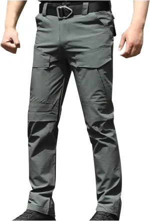 Mens Hiking Pants Tactical Pants for Men Stretch Slim Fit Mens Lightweight Pants Travel Pants with Multi Pockets