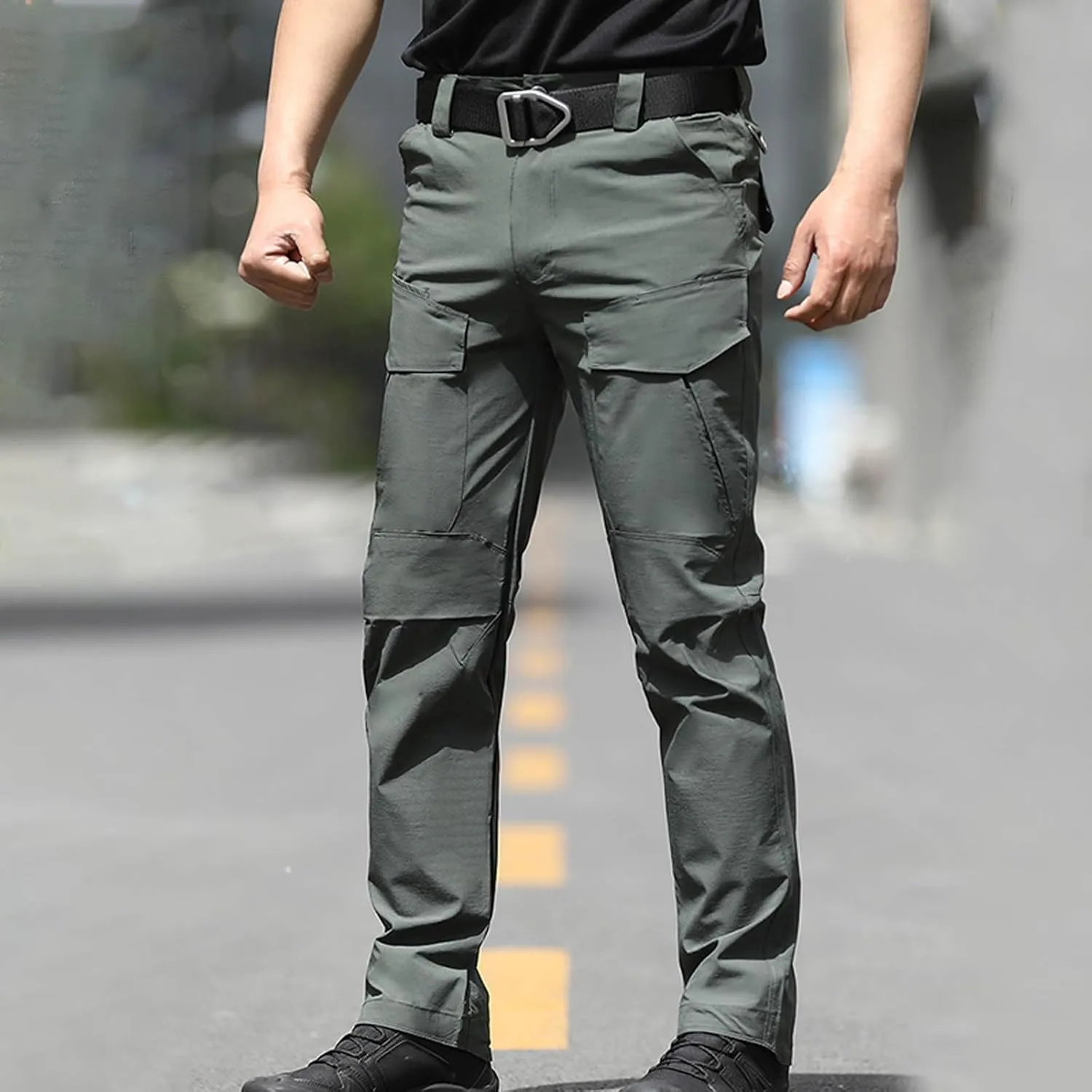 Mens Hiking Pants Tactical Pants for Men Stretch Slim Fit Mens Lightweight Pants Travel Pants with Multi Pockets