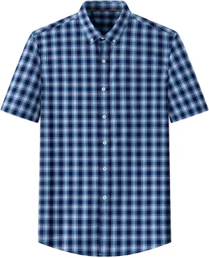 Mens Linen Shirts Stripe Short Sleeve Button Down Shirts Casual Relaxed Fit Shirts 2025 Summer Beach Shirts Trendy