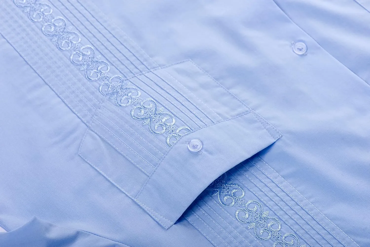 Men's Long Sleeve Guayabera Shirts Cuban Shirts