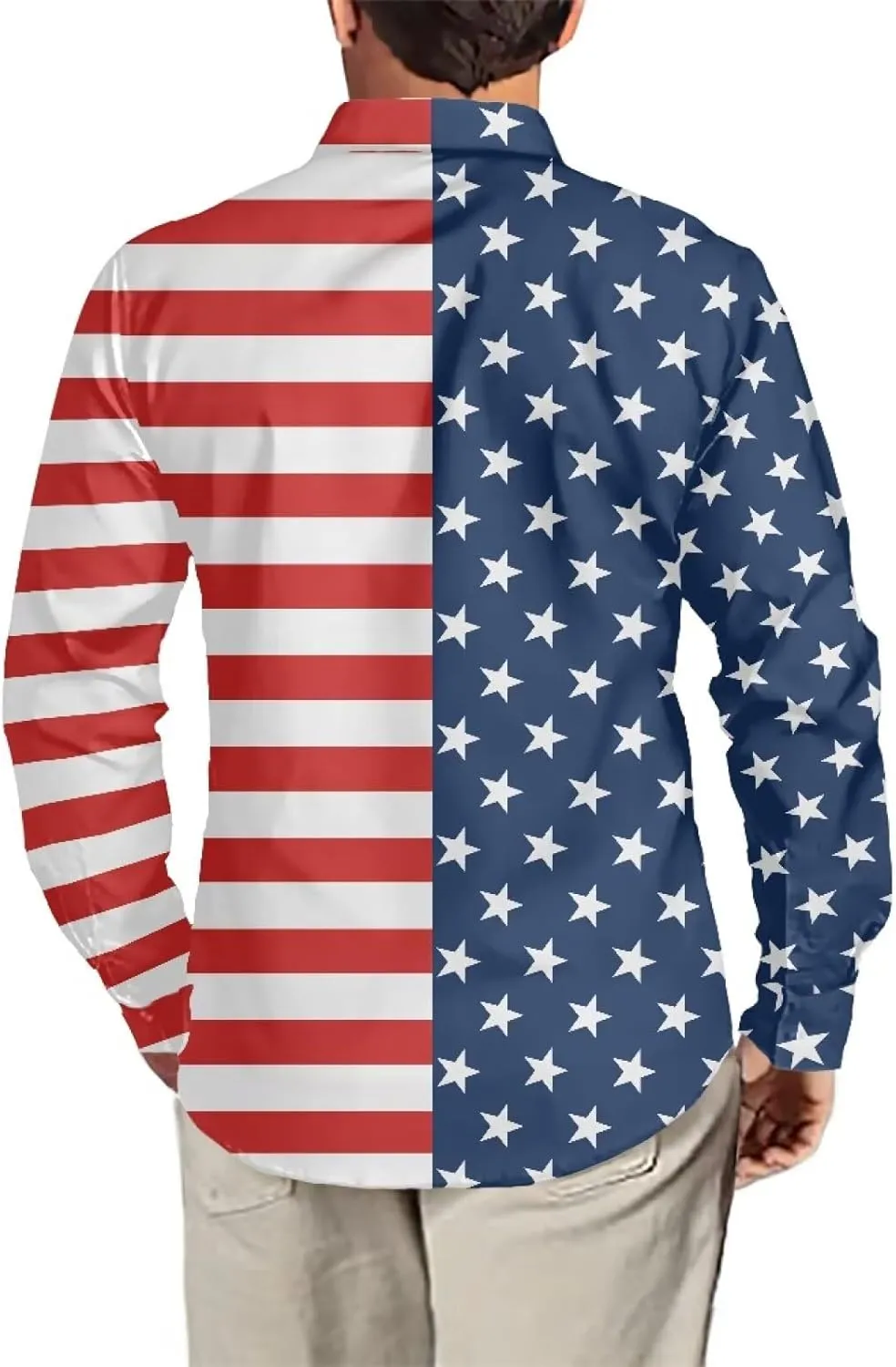 Mens Long Sleeve Shirt, Regular Fit Casual Button Down Shirt for Men Teens Size XS-6XL