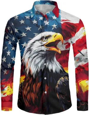 Mens Long Sleeve Shirt, Regular Fit Casual Button Down Shirt for Men Teens Size XS-6XL