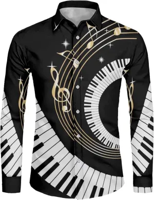 Mens Long Sleeve Shirt, Regular Fit Casual Button Down Shirt for Men Teens Size XS-6XL
