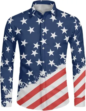 Mens Long Sleeve Shirt, Regular Fit Casual Button Down Shirt for Men Teens Size XS-6XL