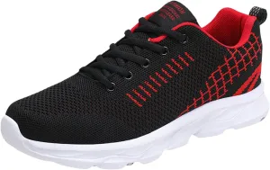 Mens Low Top Sports Shoes,Lace Up Breathable Mesh Running Sneakers for Men Non-Slip Durable Comfy Sole Shoes Outdoor Hiking Footwear Gym Fitness 2025 Fashion Sneaker for Men