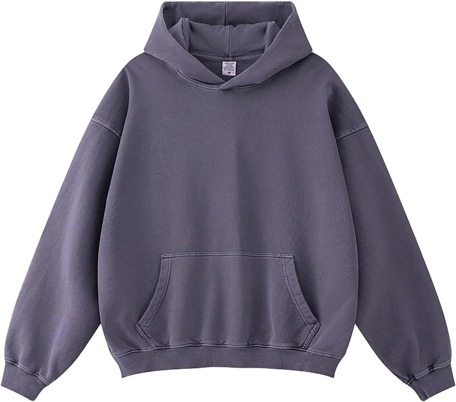 Mens Oversized Cotton Heavyweight Vintage Washed Hoodie Couples Streetwear