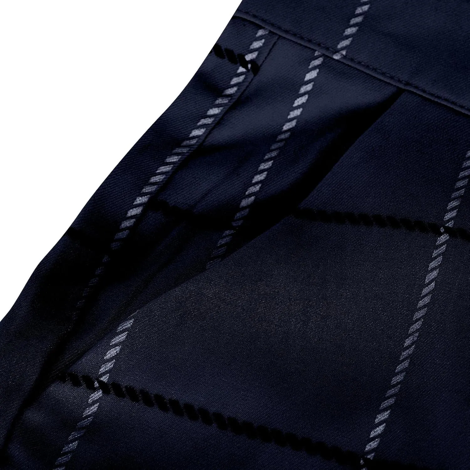 Mens Plaid Dress Pants Fashion Stretch Chino Pants Men Slim Fit Skinny Long Pants Casual Business Golf Pants