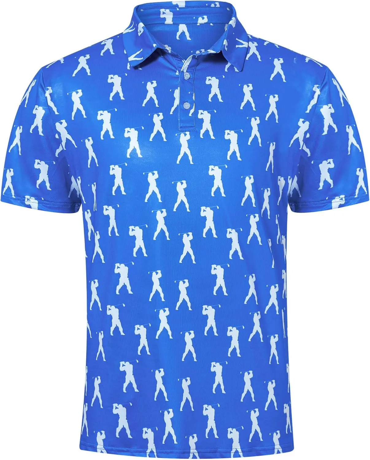 Mens Polo Golf Shirts Funny Graphics Shorts Sleeve Button Shirts