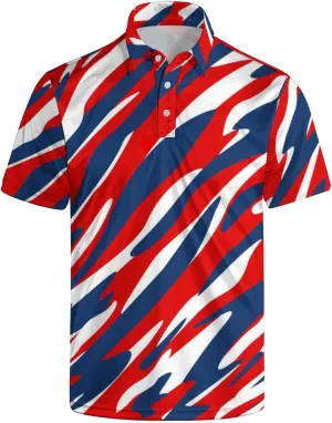 Mens Polo Shirts Funny Golf Shirts for Men Quick-Dry Performance Hawaiian Polo Shirts for Men Print Short Sleeve Shirts