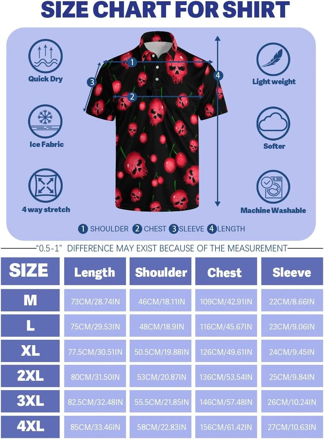 Mens Polo Shirts Funny Golf Shirts for Men Quick-Dry Performance Hawaiian Polo Shirts for Men Print Short Sleeve Shirts