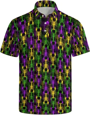 Mens Polo Shirts Funny Golf Shirts for Men Quick-Dry Performance Hawaiian Polo Shirts for Men Print Short Sleeve Shirts