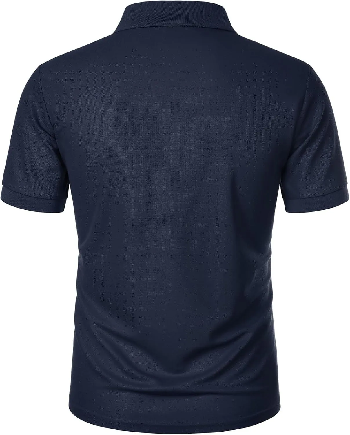 Mens Resort Wear 2025 Performance Short Sleeve Polo Shirt Moisture Wicking Casual Workout Big and Tall Golf Shirts