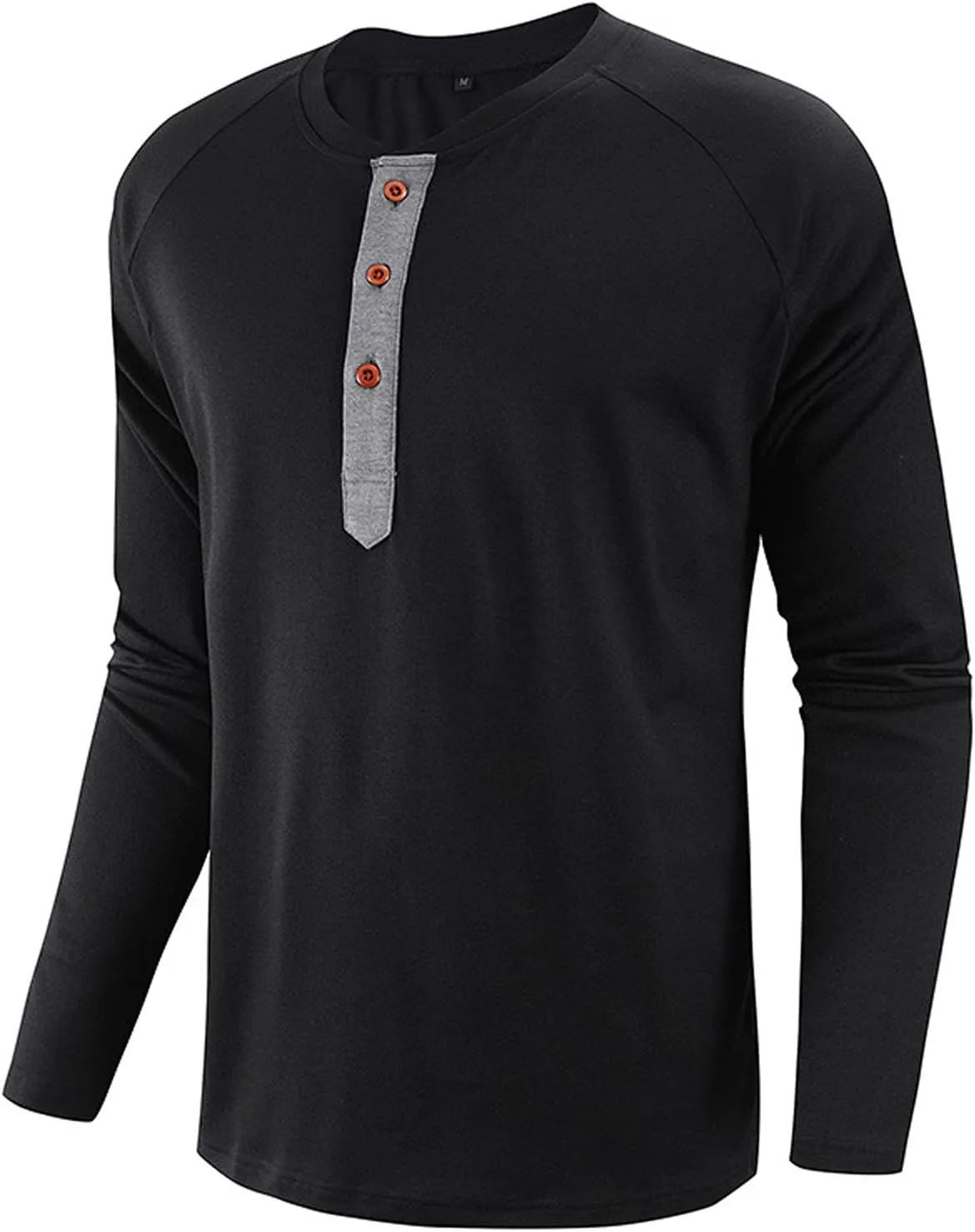 Mens Shirts Casual Stylish Long Sleeve Slim Fit Button Down Warm Pullover Sweater Regular Fit Solid Henley Tshirt
