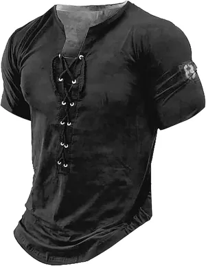 Mens Shirts,Casual Oversize Short Sleeve Graphic and Embroidered Fashion T-Shirt Printed Top Tee Blouse 2024