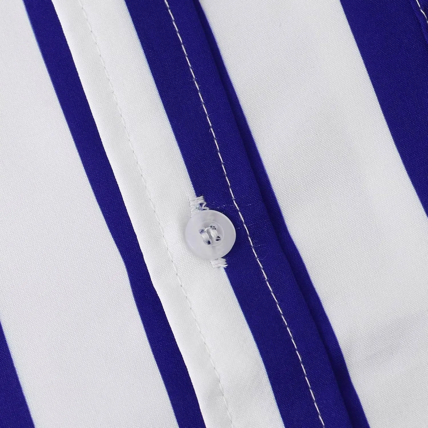 Mens Vertical Striped Shirts Long Sleeve Casual Button Down Shirt Trendy Baggy Summer Beach Tops with Pocket