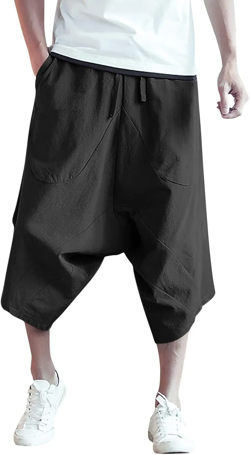 Mens Workout Cargo Sweatpants Big & Tall Sizes Sweatpants for Men with Pockets Men's Casual Pants Hip Hop Work Pants