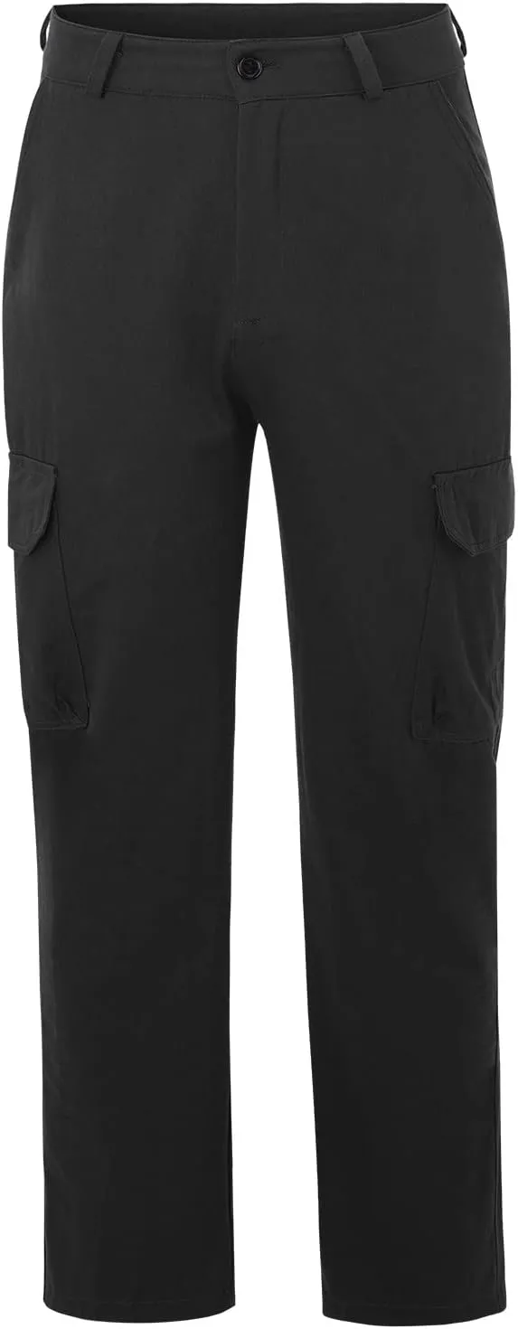 Mens Workout Cargo Sweatpants Loose Beach Pants Men's Heavyweight Fleece Cargo Sweatpants Stretch Elastic with Pocket