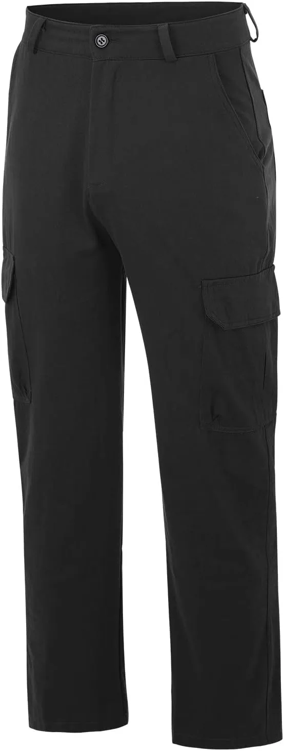 Mens Workout Cargo Sweatpants Loose Beach Pants Men's Heavyweight Fleece Cargo Sweatpants Stretch Elastic with Pocket