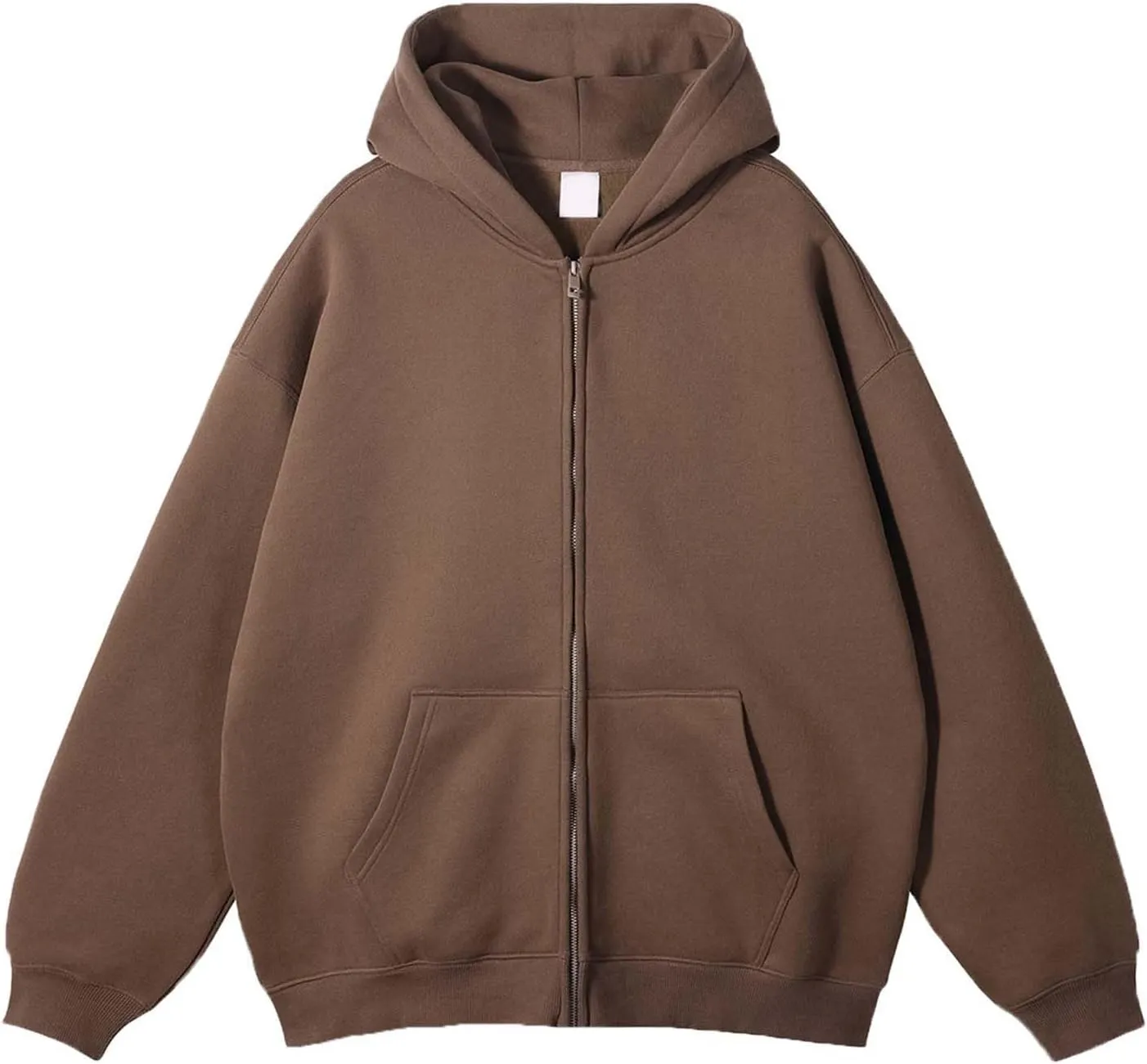 Mens Zip Up Hoodies Trendy Outwear with Pockets Hooded Sweatshirt Loose Fit Casual Fall Spring Warm Slim Fit Sweater Jacket
