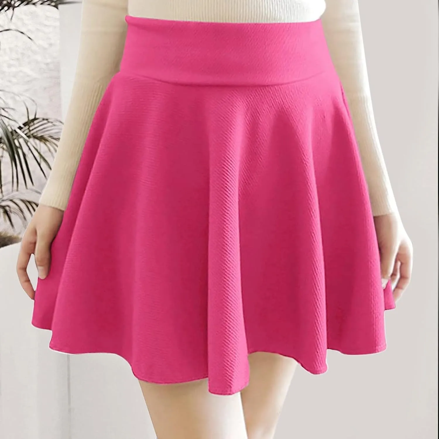 Mini Skirts for Women Basic Skater Skirt Versatile Stretchy Mini Flared Skirt Summer Skirts for Women 2025