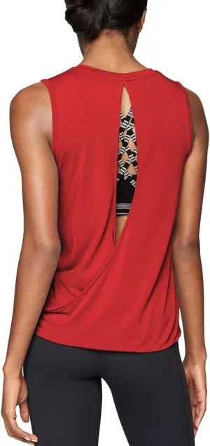 Mippo Workout Tops for Women Open Back Shirts Yoga Athletic Tops Running Muscle Tank Tops