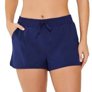 MS-CRBT-NS - Wholesale Women's Tactel Swim Short in Navy