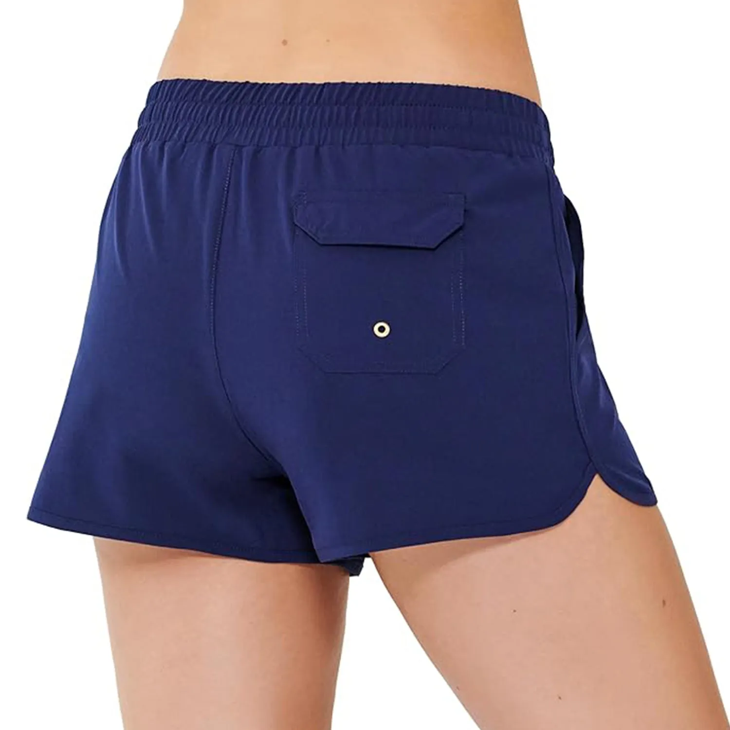 MS-CRBT-NS - Wholesale Women's Tactel Swim Short in Navy